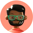 boy in orange background